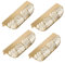 4PCS Gold Cupboard Handles,Leaf Shape Cabinet Pulls Brass Gold Furniture Handles Kitchen Door Copper Drawer Pull Knobs Hardware