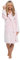 Daisy Dreamer Womens Snuggle Fleece Dressing Gown Robes Extra Long Super Soft Cuddly Velvet Touch Plush Bathrobe Gowns for Ladies, Pink Stripe 16-18