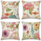OCEUMACO Leinen Kissenbezug 50x50 Boho Paisley Muster Kissenhülle 4er Set Quadratisch Dekokissen Sofakissen Bezug für Couch Bunt Blumen Kissen Kissenbezüge Deko Zierkissen Couchkissen Outdoor