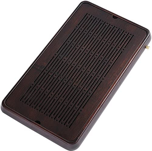 UPTON Bamboo Tea Tray Bamboo Chinese Gongfu Tea Tray Water Storage Bamboo Tea Table Tray Vintage Tea Set