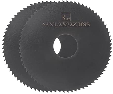QUARKZMAN 2pcs Circulaire Scie Lames 63mm x 16mm x 1.2 mm 72 Dents Nitrure Revêtu Haute Vitesse Acier (HSS) Fraisage Fraises pour Aluminium Alliage Métal Plastique Bois