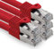 freiwerk 2,0 m - rouge - 5 pièces câble réseau CAT.7 câble de raccordement Ethernet Lan S-FTP LSZH PIMF 10GB s prise RJ45 Cat6a