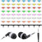 Ladont 50 Pack Bulk Kids Earbuds for Classroom, Student Wired Headphones in Ear Earbuds for School Librariy, 3.5mm Multi Colored Wholesale Earphones for Chromebook Laptop PC