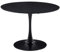 EGOONM Moderner Runder Esstisch mit Sockel, Mid-Century Freizeittisch für Küche, Esszimmer & Wohnzimmer (110 * 110 * 75cm, Schwarz)