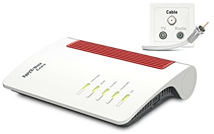 AVM FRITZ!Box 6660 Cable (modem via cavo DOCSIS 3.1, 2 x 2 WLAN AX (Wi-Fi 6) con 2.400 Mbps (5 GHz) e 600 Mbit/s (2,4 GHz), 1 porta LAN Gigabit da 2,5 Gigabit) (ricondizionato)