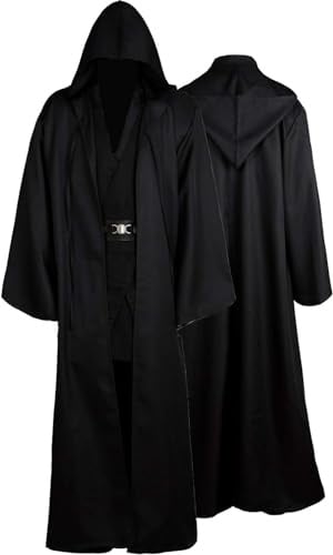 helymore Medieval Robe Tunika Mit Kapuze Uniform Erwachsene Kleidung Halloween Cosplay Party Kostüm Full Set Herren