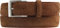 BELTINGER Italienischer Veloursleder-Gürtel, 35 mm breit, Herren, Anzuggürtel, Hosengürtel, Wildleder, Schließe Silber | Tabac 95cm