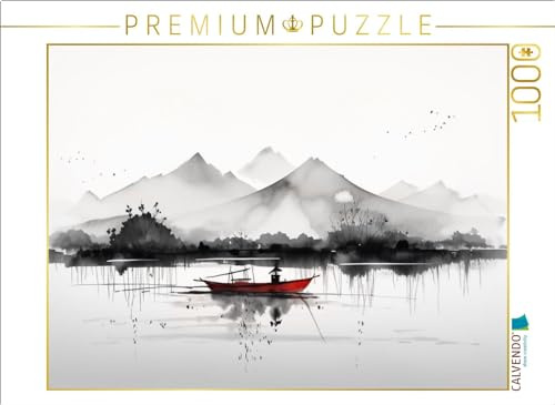 CALVENDO Puzzle Das rote Boot | 1000 Teile Lege-Größe 64 x 48 cm Foto-Puzzle für glückliche Stunden
