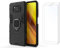 Max Power Digital Funda y 2 Cristal Templado para móvil Xiaomi Poco X3 NFC/Poco X3 Pro Carcasa Magnética con 2 Piezas Protectores Anillo Imán Antigolpes Resistente Rígida Dura (Xiaomi Poco X3, Negro)