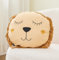 ALAVYA HOME® Dekokissen Kinderkissen Löwe für Hausbett Kinderbetten - D35 cm I Kuschelkissen Kinder Flauschig mit Füllung, Zierkissen für Babyzimmer Kinderzimmer Deko - 35 x 35 cm
