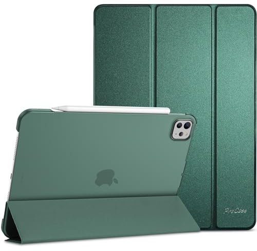 ProCase Cover iPad Pro 11 Pollici M5 2025/M4 2024 5 Generazione, Custodia iPad Pro 11(A2836 A2837 A3006), Ultra Sottile Leggero Cover con Auto Svegliati/Sonno -Mgreen