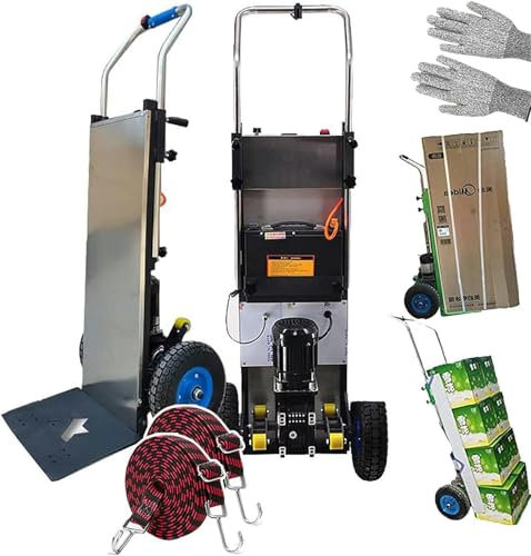 AFLEPCBRQ Carriola Elettrica per Salire Le Scale per Ruote (48 V/36 AH, Batteria Rimovibile) - Sali E Scendi per Scale, Camion Manuale Elettrico (capacità di Carico di 400 kg), Risparmi di Risparmio