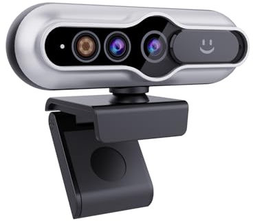 2K HD Webcam with Infrared Windows Hello Facial Recognition, Computer Camera, Privacy Cover, Noise Canceling Microphones, Laptop Webcam For Video Conferencing, Live, Streaming, Online Learning