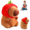 DHINCHANSAIB Juguete De Peluche Capybara, Peluche De Capibara De Fresa, Capybara Realista, Lindo Carpincho, Regalo De Cumpleaños Para Niños