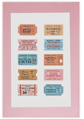 LIPOYE Wes Anderson Vintage-Poster, Leinwand, Poster, Schlafzimmer, Dekoration, Landschaft, Büro, Raumdekoration, Geschenk, 40 x 60 cm