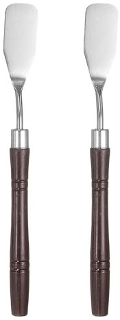 sourcing map 2pcs Palette Knife Painting Tool 6.5 Flat Head Stainless Steel Blade Plastic Handle Spatula Painting Pallet Knife for Oil Acrylic Canvas, Red