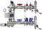 ENVIRON- Heizkreisverteiler [2-12 Heizkreise] mit Festwertregelset, Kugelhahn Set und Schnellentlüfter Set | Hocheffizienzpumpe (Wilo Para 25/6, 2 Heizkreise)