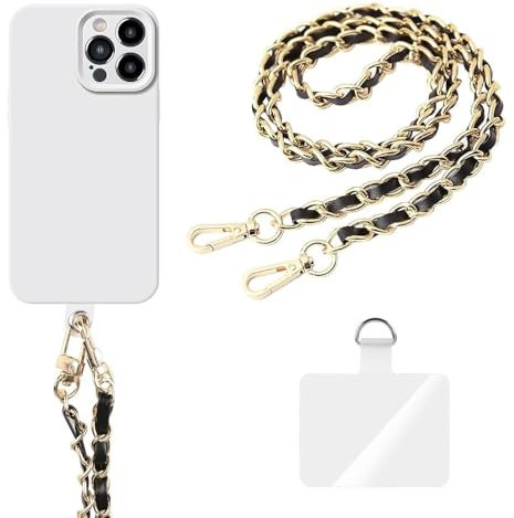 Phone Lanyard, Premium Metal CellPhone Chain Anti-Theft Crossbody Strap for Women, Stylish Neck Necklace Compatible with Most Smartphones, Perfect for Travel, Shopping, and Daily Use