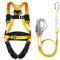 WingFly Fallschutz Auffanggurt, Absturzsicherung Sicherheitsgurt Set, Upgrade 5 Punkt Vollkörper Auffanggeschirr, mit 2 Haken, Fallschutz Sicherheitsseil mit Puffer, Max 150kg (A)