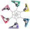 KOQAIIZ 6 Pezzi Portachiavi Basket, Mini Portachiavi Scarpe Basket, Portachiavi Sneaker da Basket, Regalo Portachiavi NBA Lakers Basket