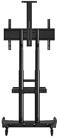 AVA1800-70-1P 55-80 Inch TV Mount Trolley LED LCD Plasma TV Cart with AV Shelf and Camera Tray(Black)
