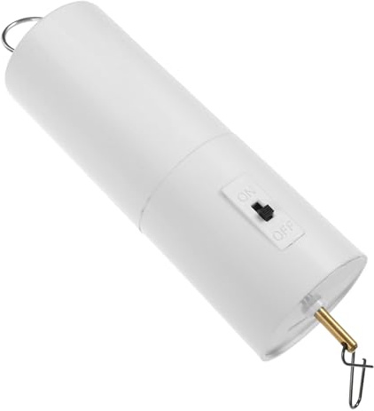 DOITOOL Rotierender Weißer Windspiel-Motor aus Langlebigem Kunststoff Batteriebetrieben ohne Batterie Kompakt und Kompatibel für Garten Terrasse Innenräume Platzsparend und Praktisch