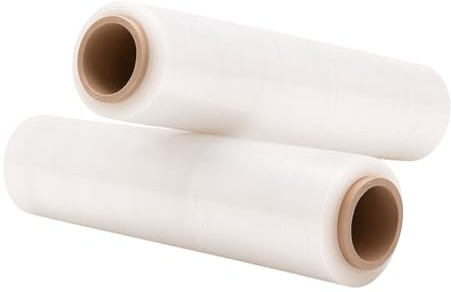 Inoverse Stretchfolie 50 cm x 300 m 2 Rollen, Strechfolienrolle-Wickelfolie | 2 kg transparent Palettenfolie, Verpackungsfolie flexibel und leicht abrollbar, für Umzug Möbel Kartons Transport Lagerung