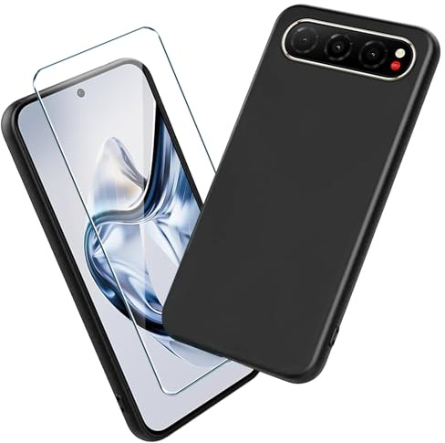 Xiangyun Hülle für ZTE Nubia Air (6.78) mit 1 Stück Panzerglas Schutzfolie, Schwarz Ultra Dünne Weiche Silikon Handyhülle, Kratzfest Stoßfest Schutzhülle TPU Case Cover