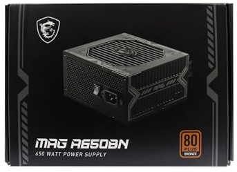 MSI 306-7ZP2B11-CE0 Original Fuente de alimentación del Ordenador de sobremesa 650 vatios mag A650BN para mag Codex 5 13, 13NUB5, 13NUC, 13NUC5, 13NUC7, 5 13NUD, 13NUE, 13SA, 13SI, Infinite S3 14NUD5