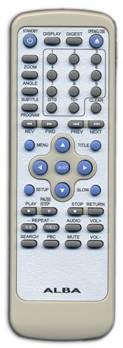Manufacturer's Remote Control for Alba DVD74