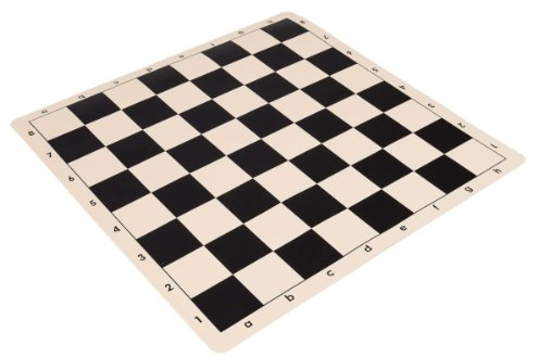 Wholesale Chess 20 Tournament Silicone Roll-Up Chess Board - Black