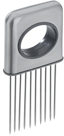 Westmark Schneidhilfe/Restehalter, mit 10 spitzen Nadeln, Nadellänge: 8 cm, Rostfreier Edelstahl/Kunststoff, Silber, 62992260