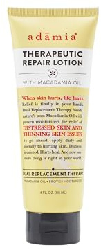 Adamia Therapeutic Repair Lotion with Macadamia Nut Oil and Promega-7, 4 Ounce | Proven Targeted Therapy, Helps Repair, Restore & Strengthen Dry, Problem & Sensitive Skin, Dermatologist Tested, Absorbs Fast