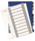 Leitz Register für A4, PC-beschriftbares Deckblatt und 10 Trennblätter, Taben mit Zahlenaufdruck 1-10, Überbreite, Weiß/Mehrfarbig, PP, Style, 12370000