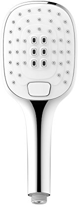 Handbrause Soho mit 3 Strahlarten per Knopfdruck weiß/chrom 120mm Brausen- und Duschsysteme