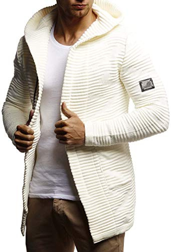 Leif Nelson Veste en tricot à capuche pour homme LN5715