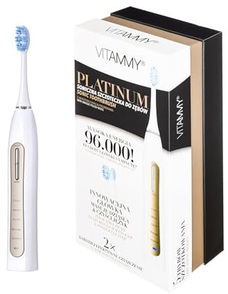 Vitammy PLATINUM Adult Ultraschall-Zahnbürste Gold, Weiß