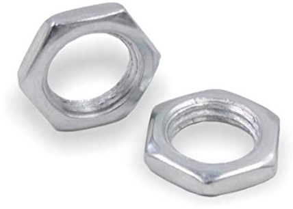 10x Sechskantmutter M10x1 - niedrige Form, galv. verzinkt | Höhe 3mm | Schlüsselweite 13mm