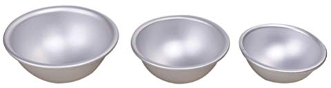 EXCEART 6 Stücke Badebomben Formen Halbkreis Aluminium Seifenform DIY Runde Backformen Kuchenform für Badekugeln zum Selber Machen