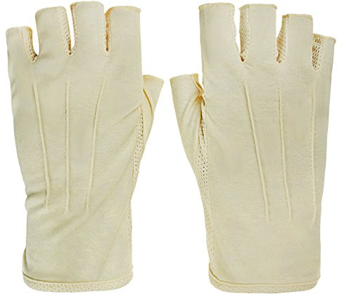JIAHG Gants de Conduite Homme Été Protection Solaire Antidérapants Demi-Doigts à Écran Tactile Mitaines en Coton Doux Respirant Absorption de la Sueur pour Cyclisme, Camping, Cueillir