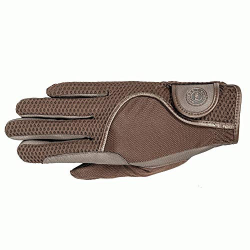 USG 11310040-235-306 LONDON Reithandschuhe aus Serino u. Mesh-Material, Braun/Braun, Größe: XL