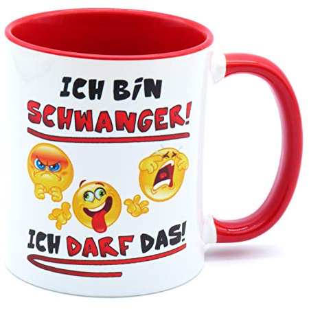 Ich bin schwanger ich darf das! Geschenk für schwangere Frauen zur Schwangerschaft Tasse eine werdende Mutter Mama Geschenkideen Mütter Baby loading Tee Kaffee Verkündung Überraschung Party Becher