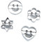 Reland Sun Smiley-Gesicht Edelstahl Keksform 3D Kuchenform