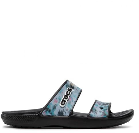 Crocs Unisex Classic Tie Dye Graphic Sandal, Multi Black, 4 UK Men/5 UK Women