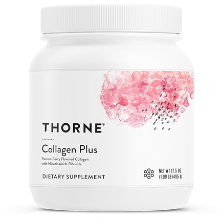 THORNE - Collagen Plus - Collagen Peptides Powder with Nicotinamide Riboside & Clinically Studied Ingredients for Skin Texture & Moisture - Healthy Skin, Hair & Nails* - 17.5 Oz - 30 Servings