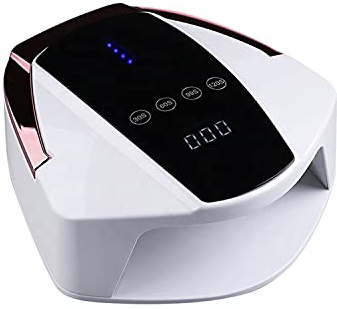 Cordless LED UV Nail Lamp, 96W Rechargeable LED Nail Dryer with 4 Timer Settings, Auto Sensor and LCD Touch Screen, Professional Gel UV Light for Salon and Home Use