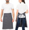 PALLTEX GAVROCHE Vorbinder Lang Kochschürze Männer Kurz Kochschürze Damen Kurz Schürze Damen Schürze Herren für Kochen Basteln Malen Backen (Grau)