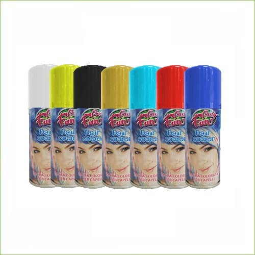 Virsus 6 bombolette Spray da 100 ml Colori Assortiti per capelli, colora i Tuoi Capelli per Feste Party e Eventi sia per Bambini e Ragazzi lacca Colorata