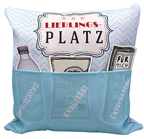 Hergo Sofahelden Outdoor-Kissen mit Taschen 43x43cm - Lieblingsplatz 8757