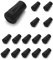 QWORK® Topes de Goma de 15 Piezas para Bastones de Senderismo Bastones de Trekking (11 mm)